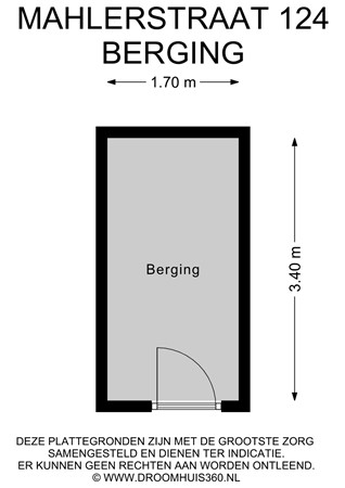 Floorplan - Mahlerstraat 124, 2324 JJ Leiden
